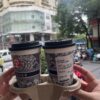 Khay Giấy đựng coffee trà sữa cốc giấy